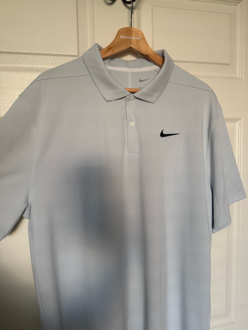 Nike Men’s Gray Polo with Black Swoosh